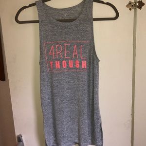Racer back knit graphic tank
